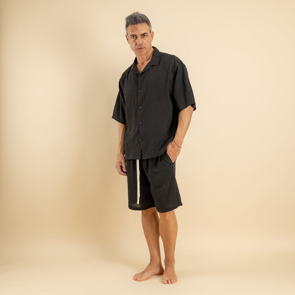 Coordinato con pantaloncino - Nero