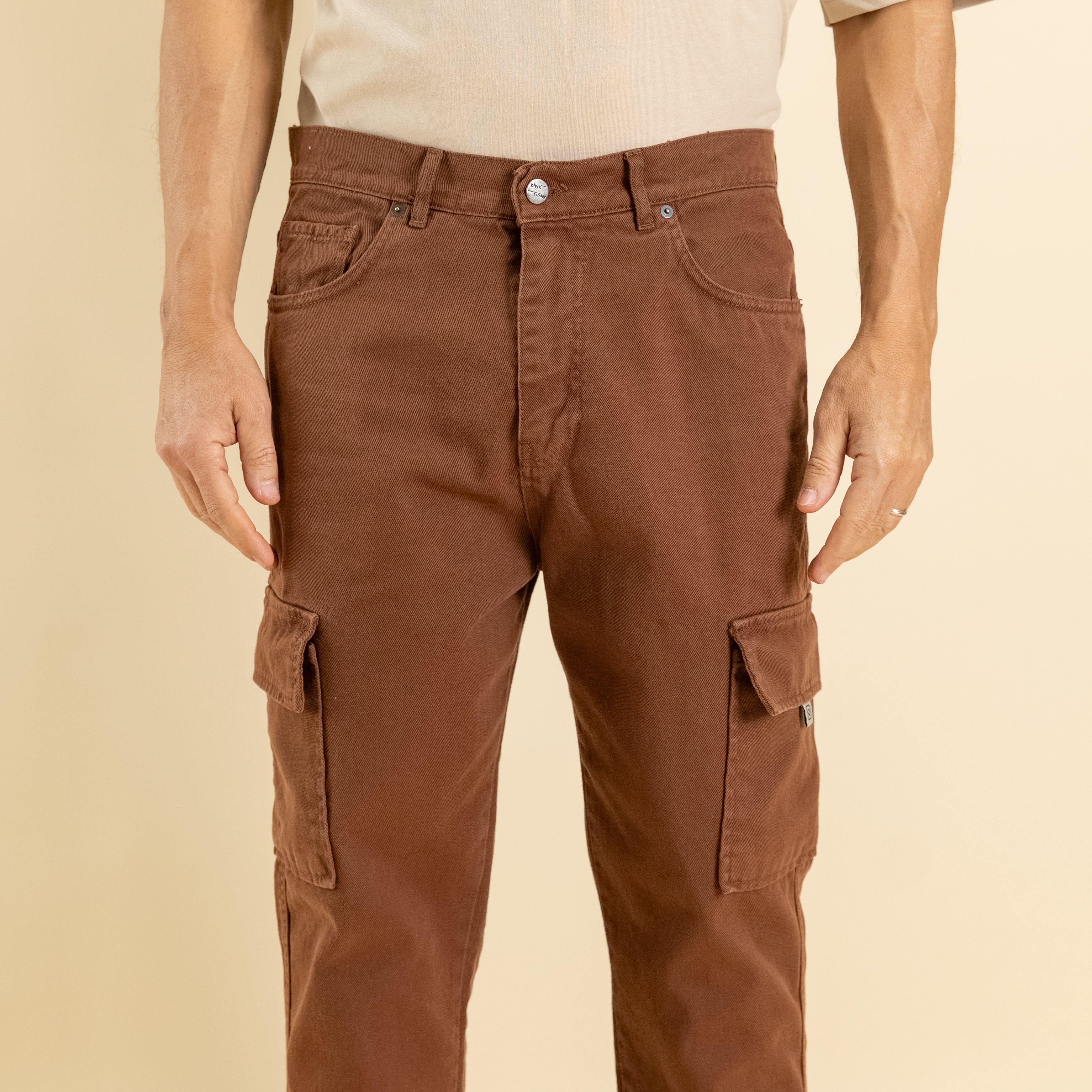 Jeans sartoriale cargo - Moro