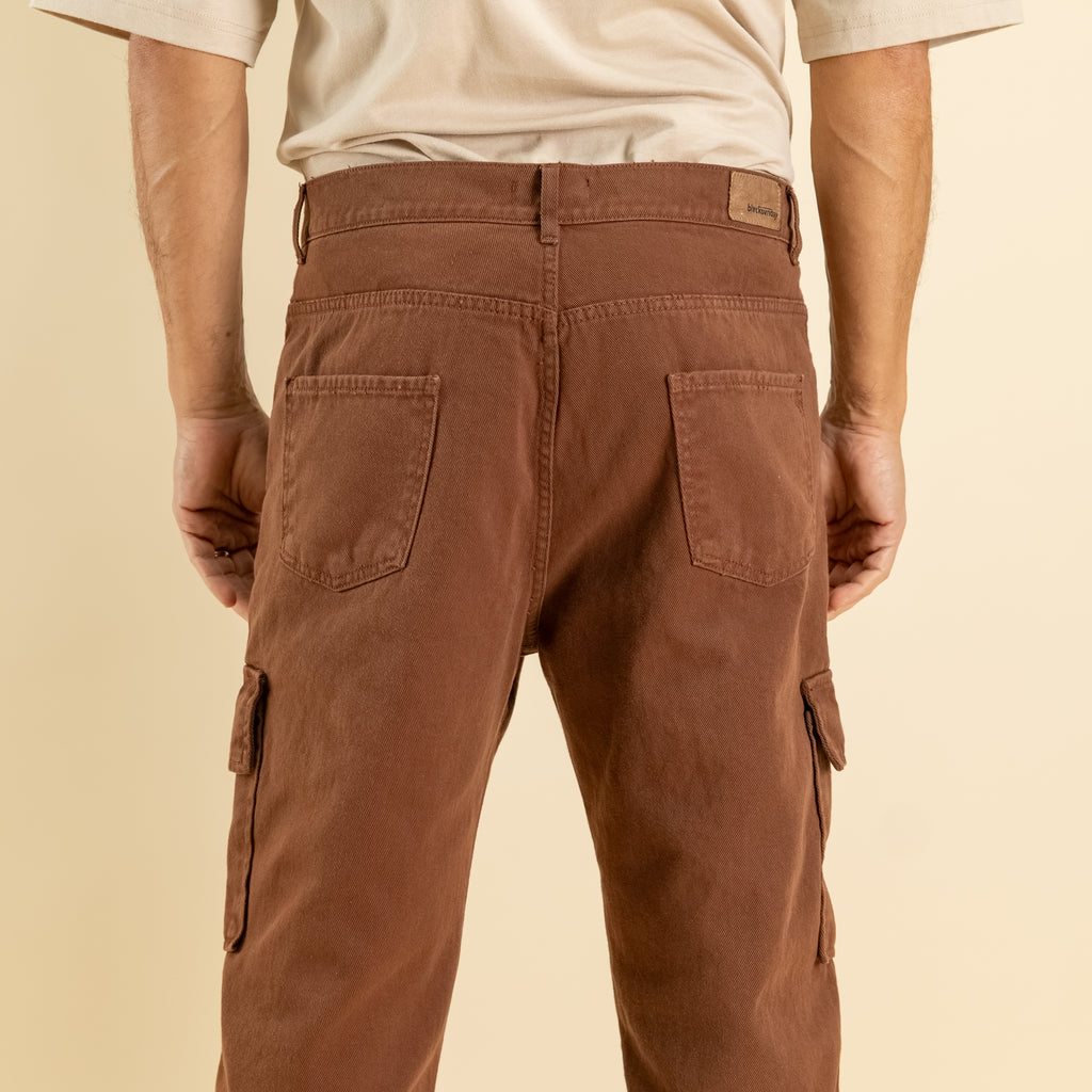 Jeans sartoriale cargo - Moro