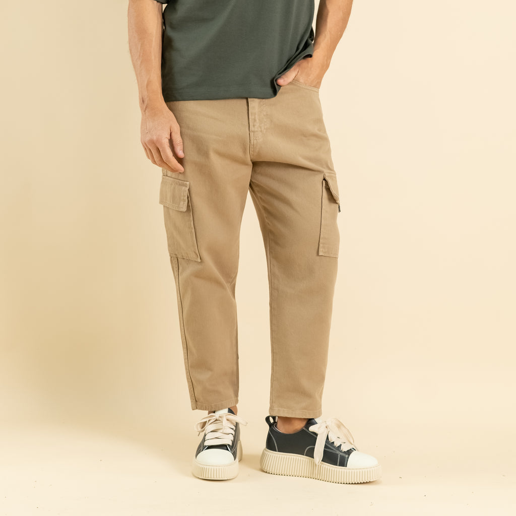 Jeans sartoriale cargo - Beige