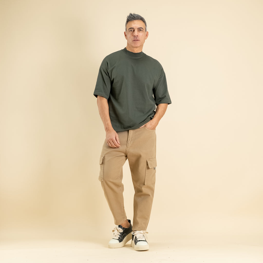 Jeans sartoriale cargo - Beige