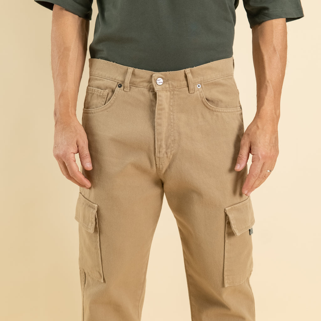 Jeans sartoriale cargo - Beige