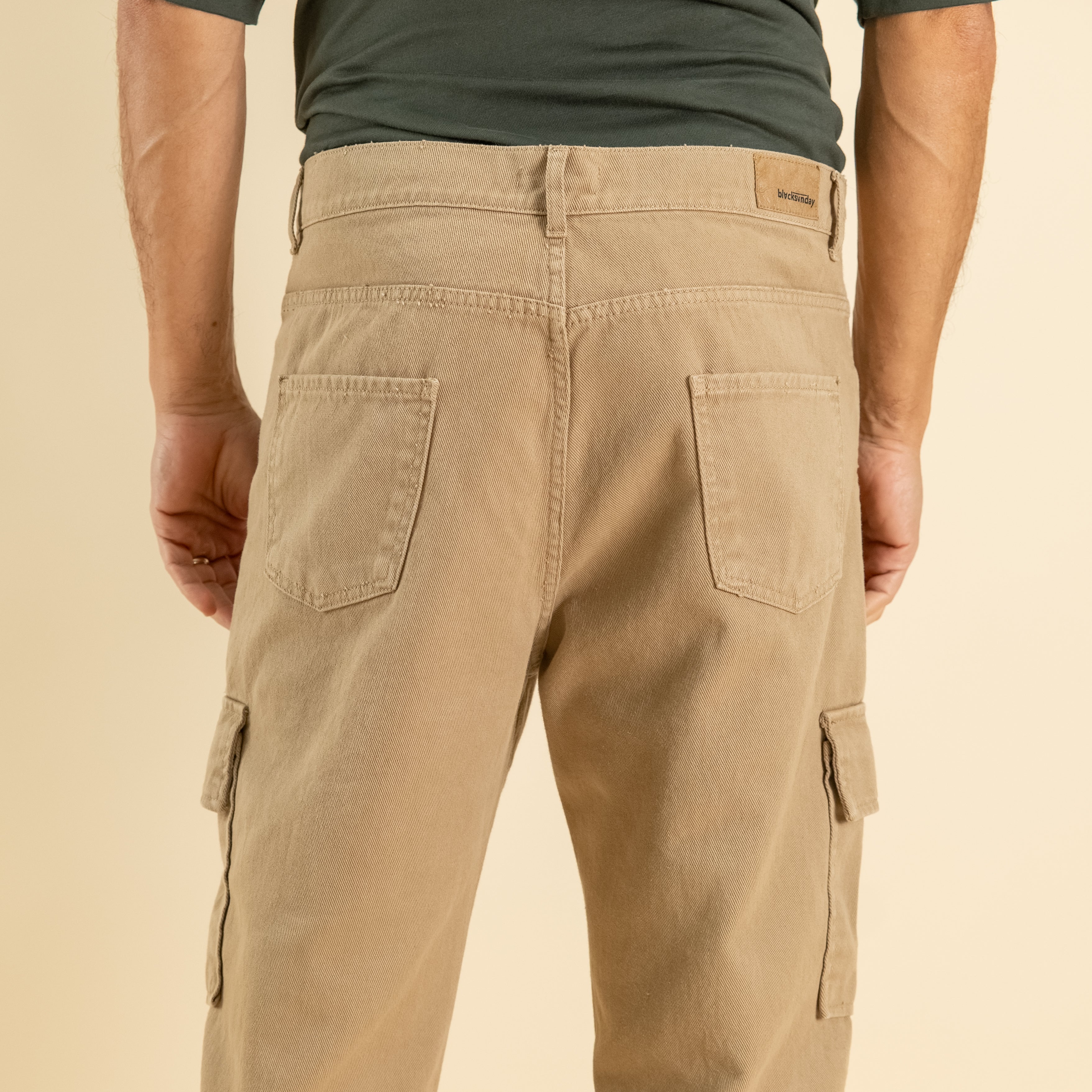 Jeans sartoriale cargo - Beige