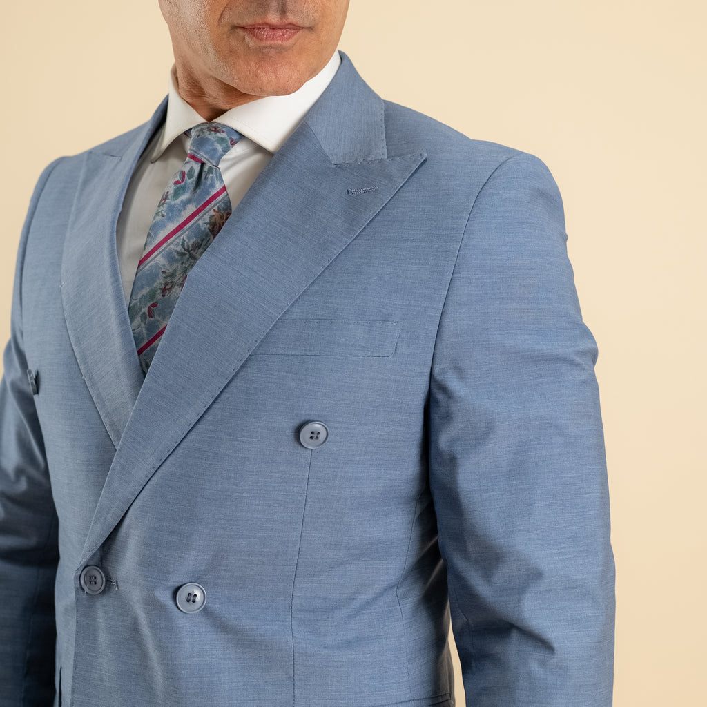 Abito doppiopetto e pantalone con molla - Polvere