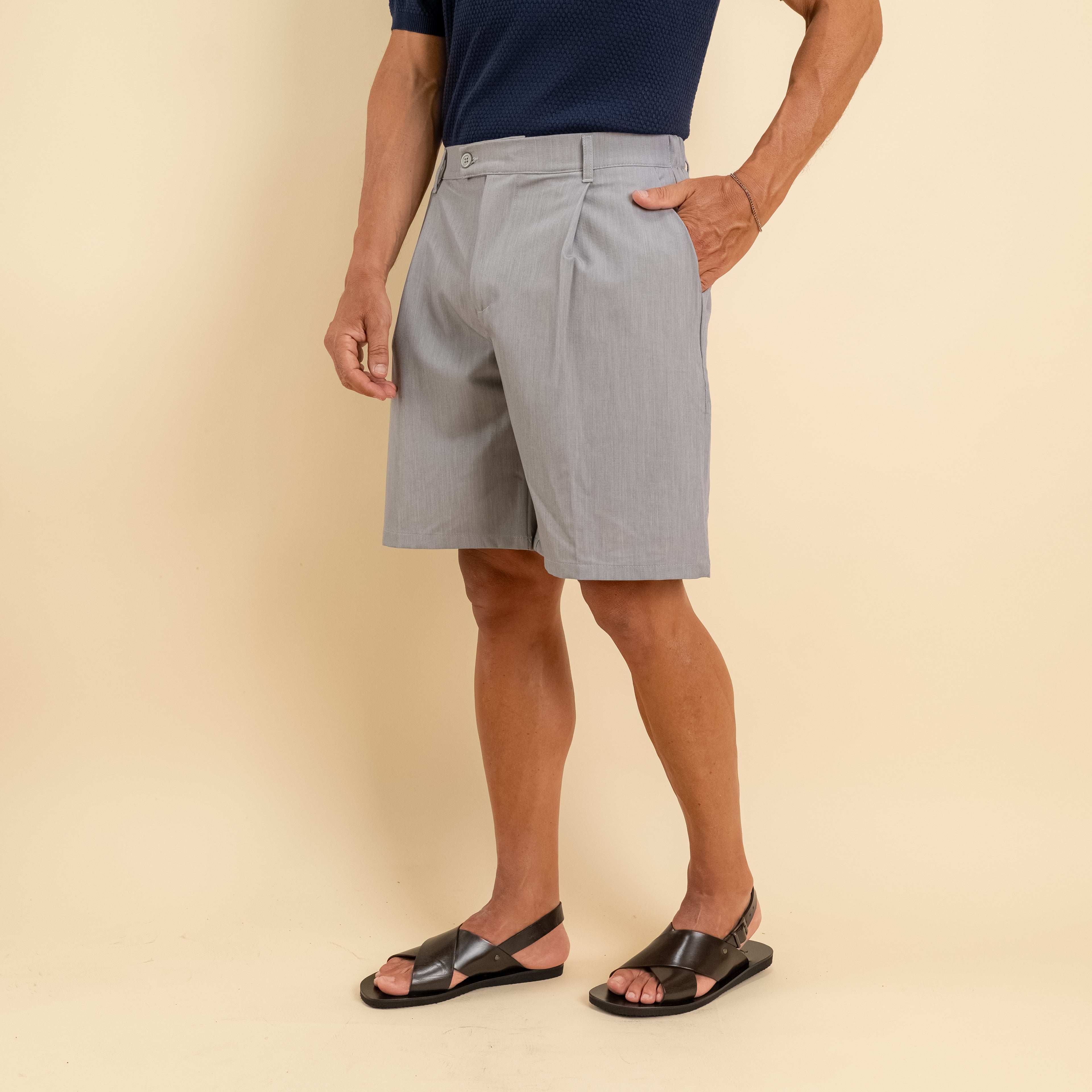 Bermuda con molla sul retro - Grigio