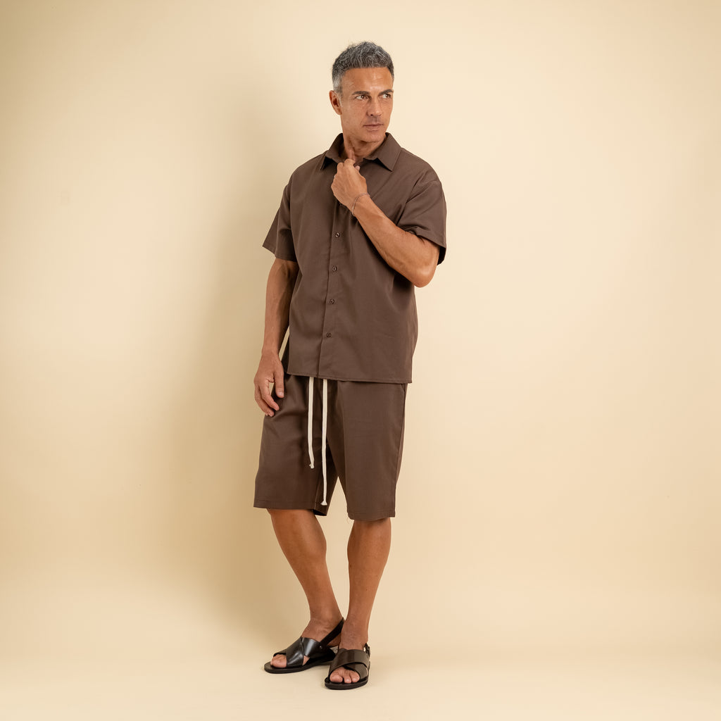 Coordinato con camicia e pantaloncino - Moro