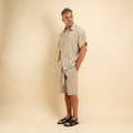 Coordinato con camicia e pantaloncino - Beige