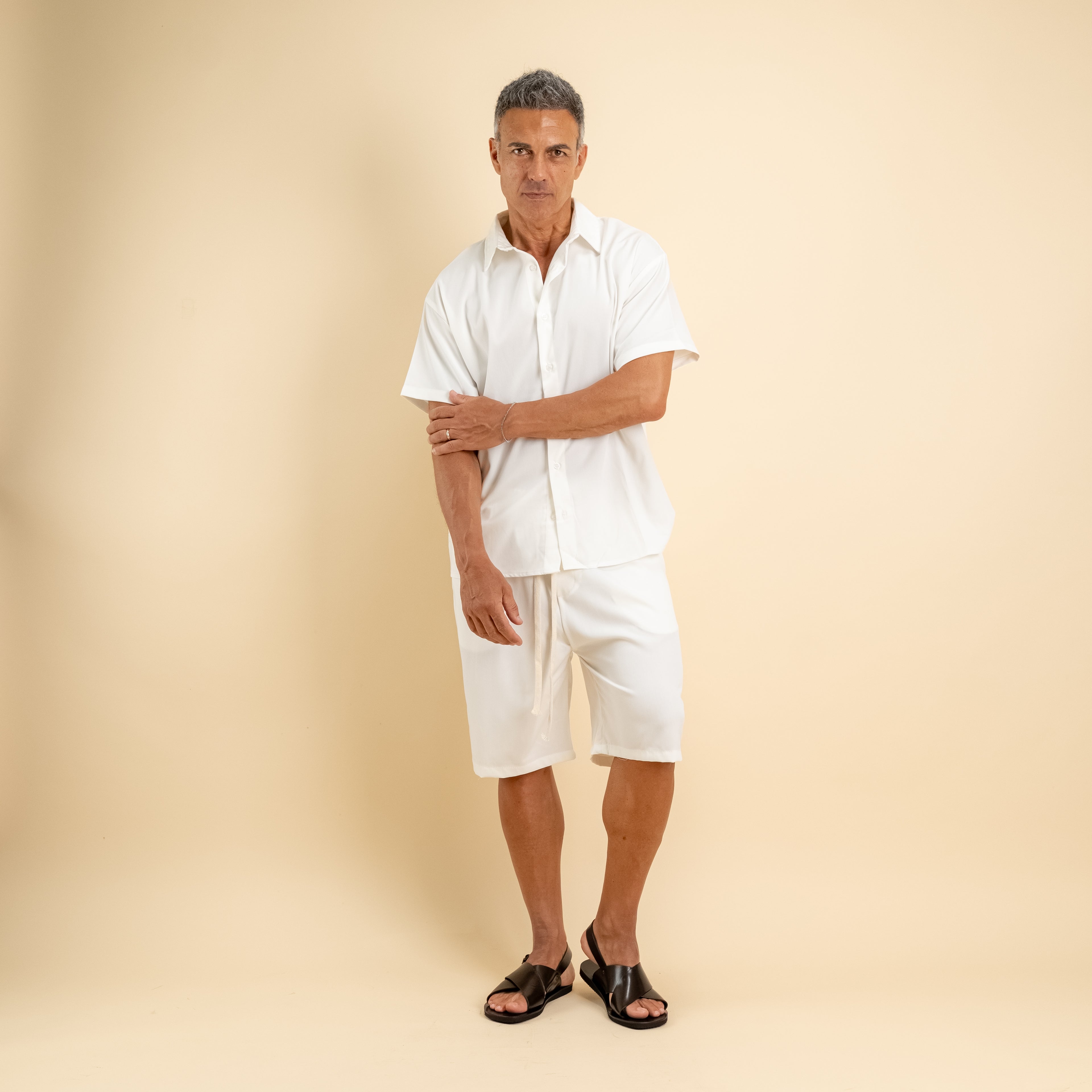 Coordinato con camicia e pantaloncino - Bianco