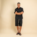 Coordinato con camicia e pantaloncino - Nero