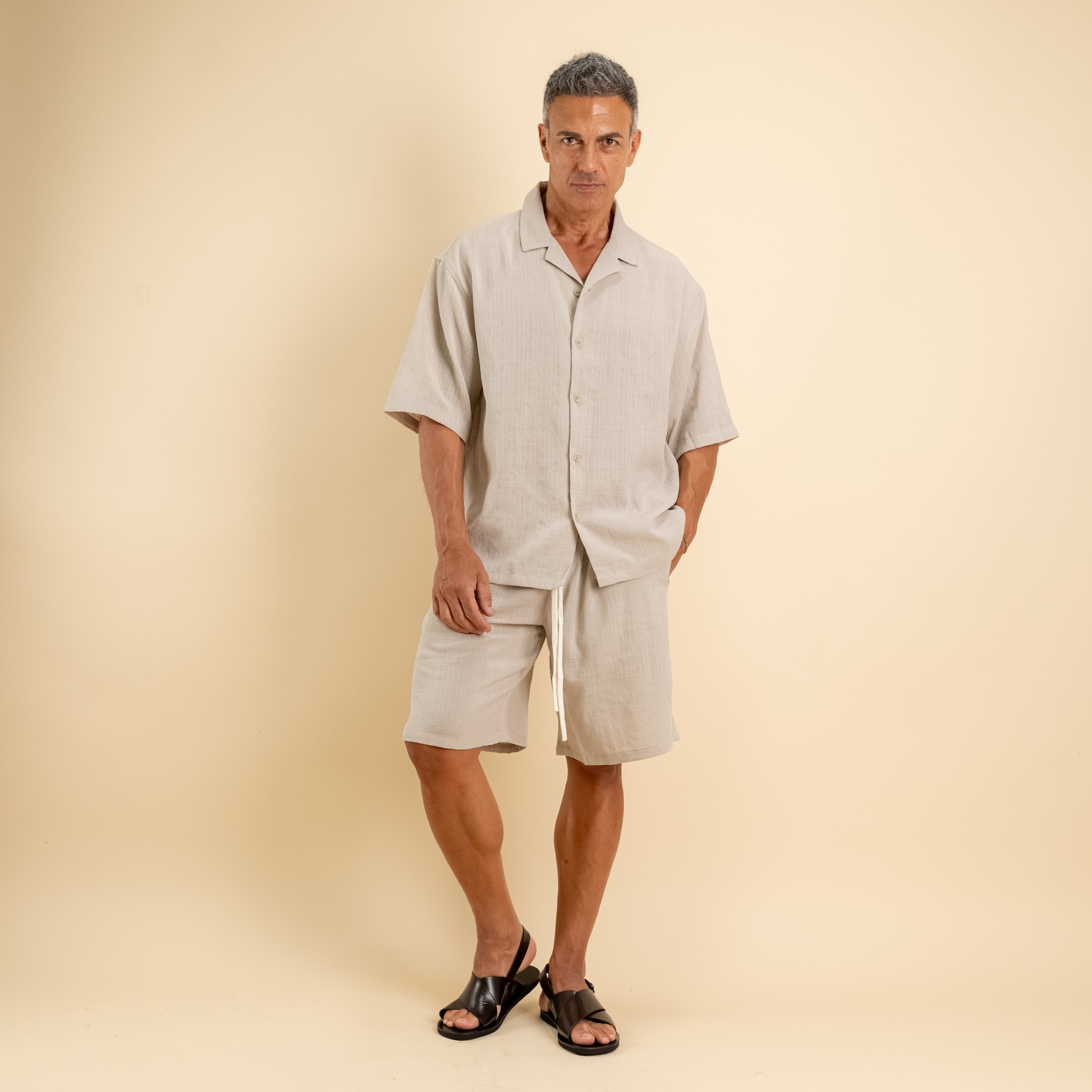 Coordinato con pantaloncino - Crema