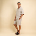 Conjunto con short - Crema
