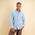 Camicia sartoriale 100% Lino - Cielo