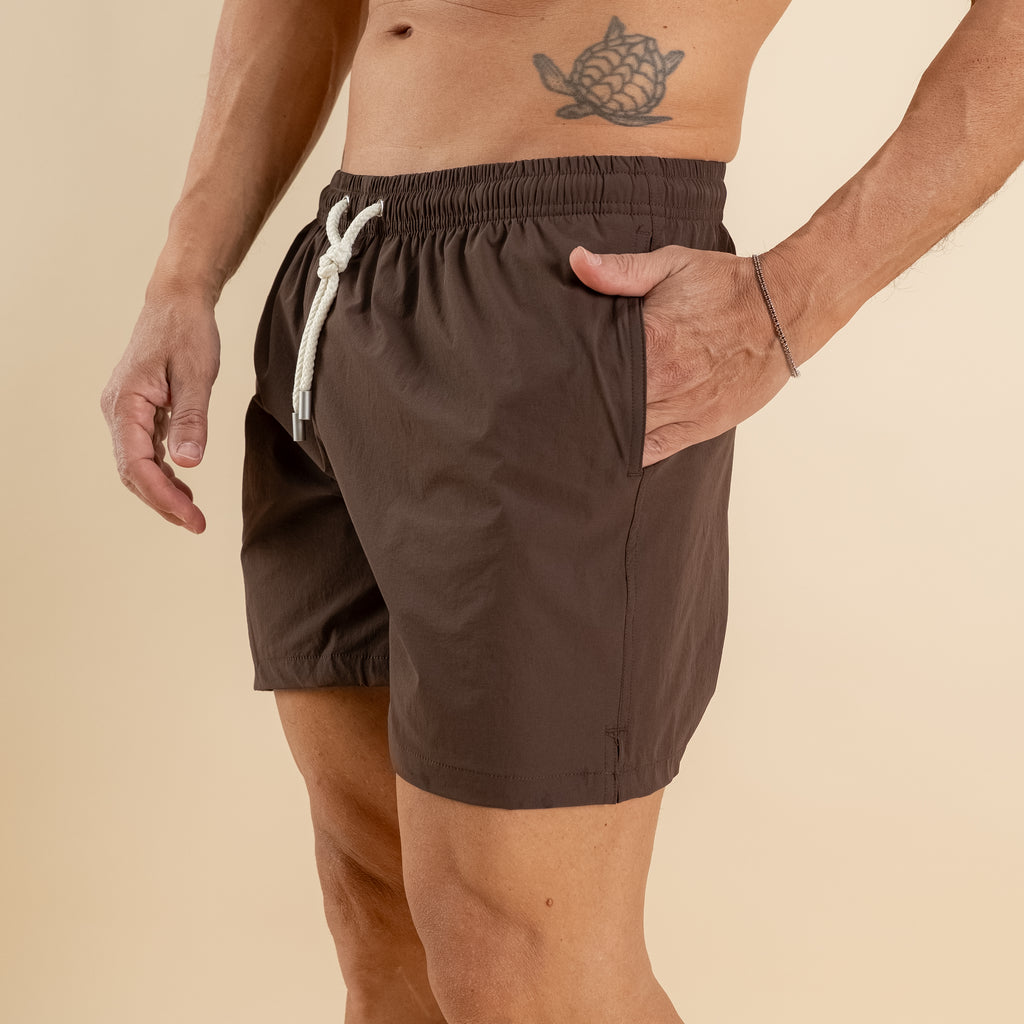 Costume boxer con lacci - Marrone