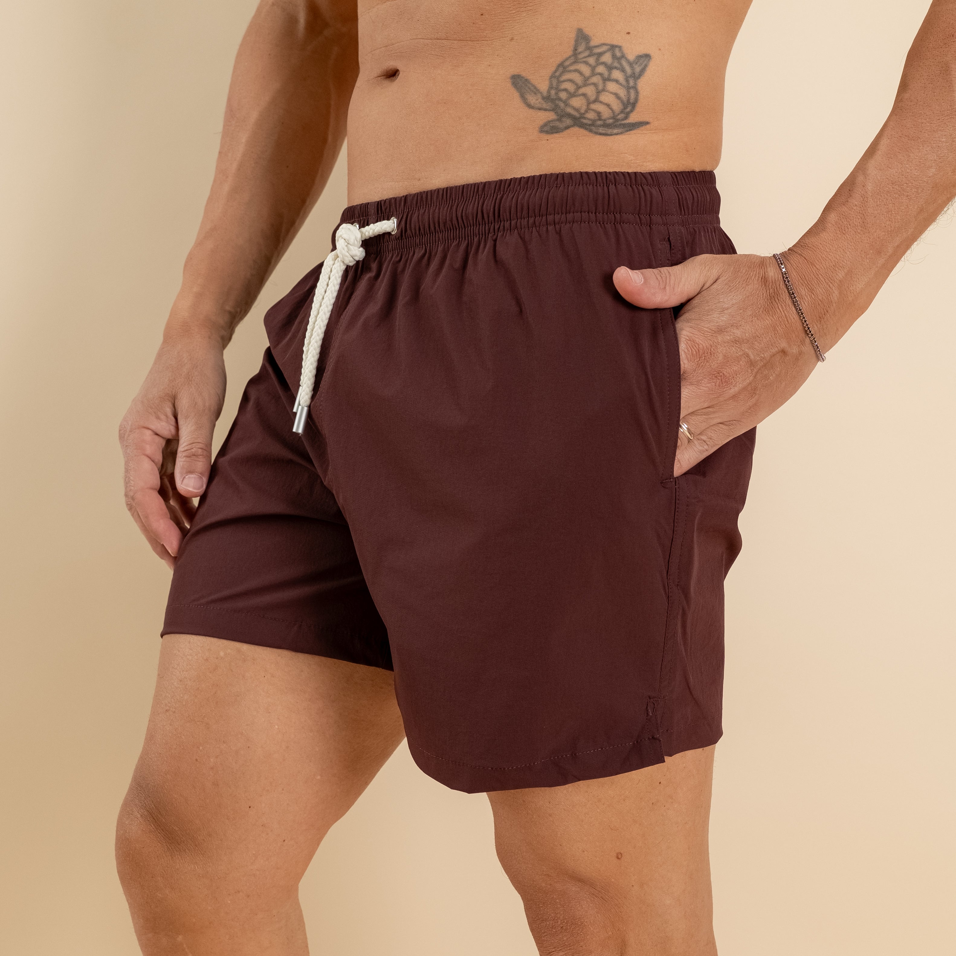 Costume boxer con lacci - Bordeaux