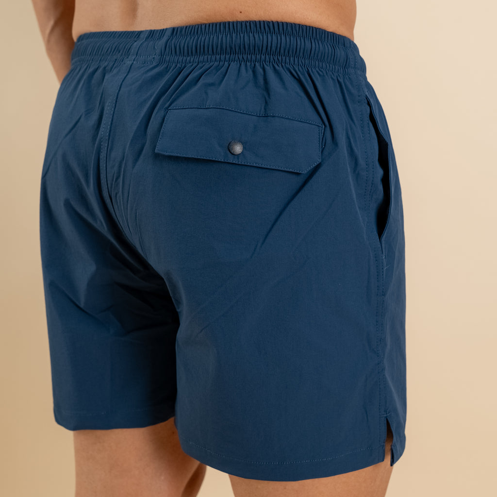 Costume boxer con lacci - Blu navy