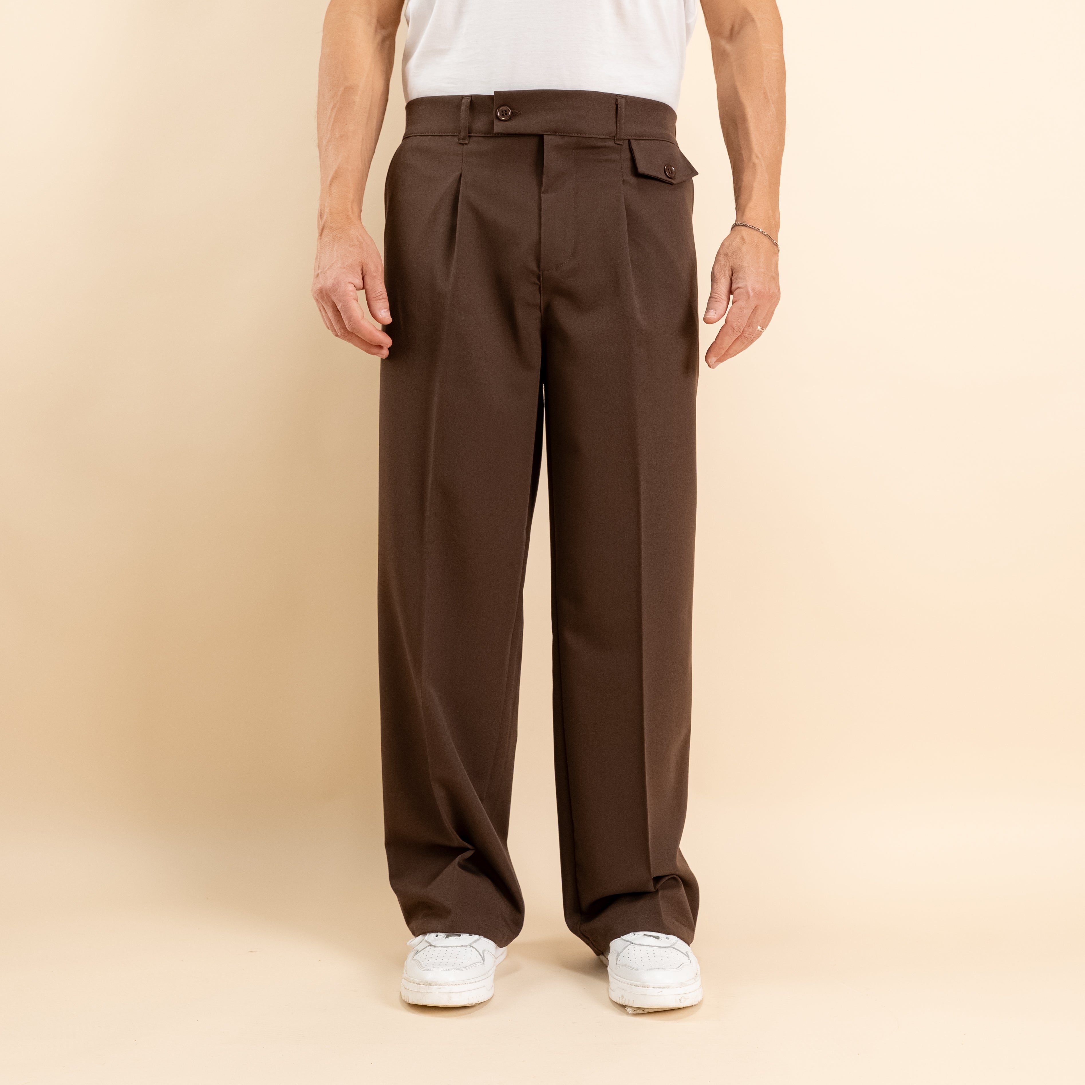 Coordinato camicione a zip - Moro