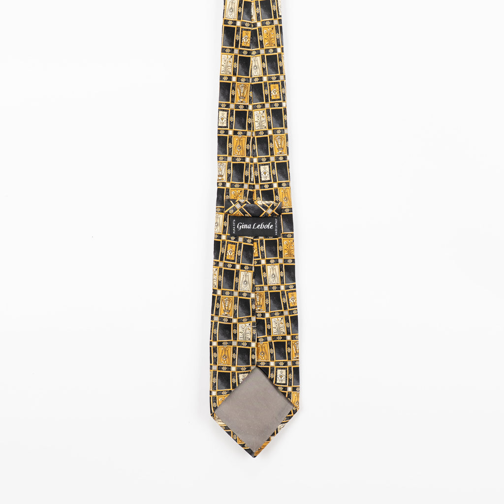 Cravatta fantasia Geometrica Ornamentale - 100% Seta