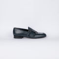 Mocasín de Doble Hebilla de Piel - Azul