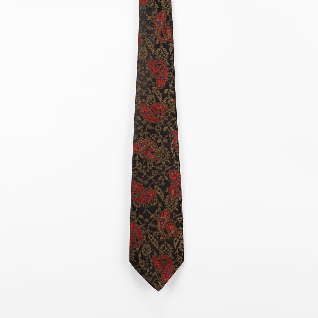 Cravatta Vintage fantasia Paisley 100% Seta