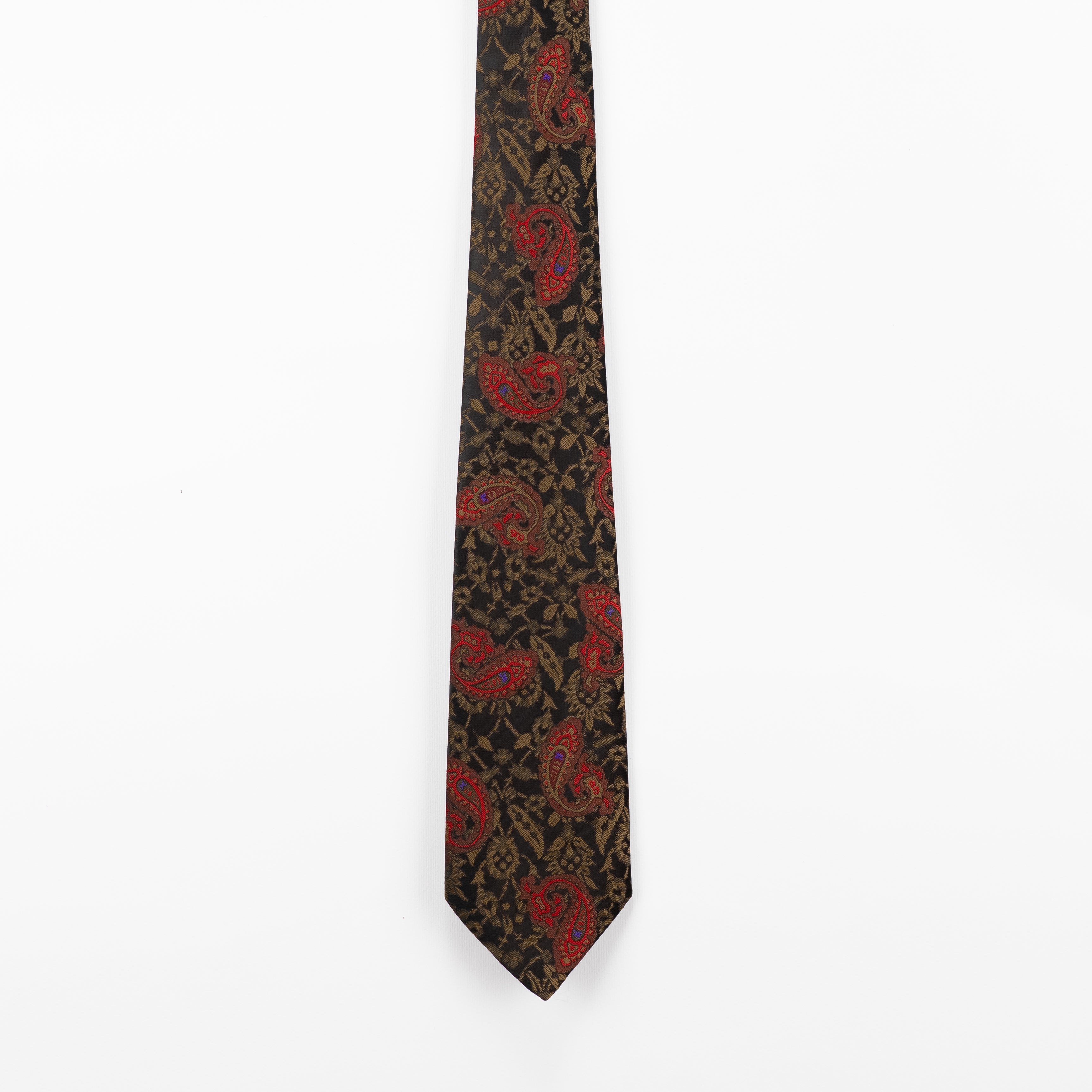 Cravatta Vintage fantasia Paisley 100% Seta
