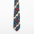 Cravatta Vintage fantasia Geometrica Ornamentale 100% Seta