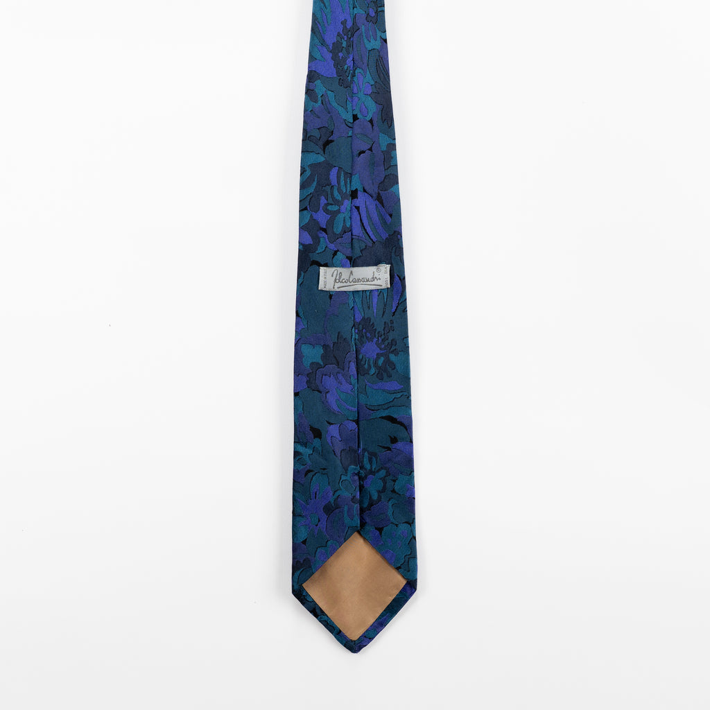 Cravatta Vintage fantasia Floreale 100% Seta