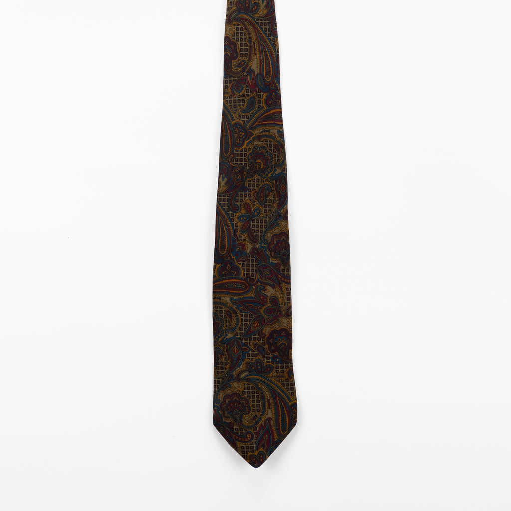 Cravatta Vintage fantasia Paisley 100% Seta