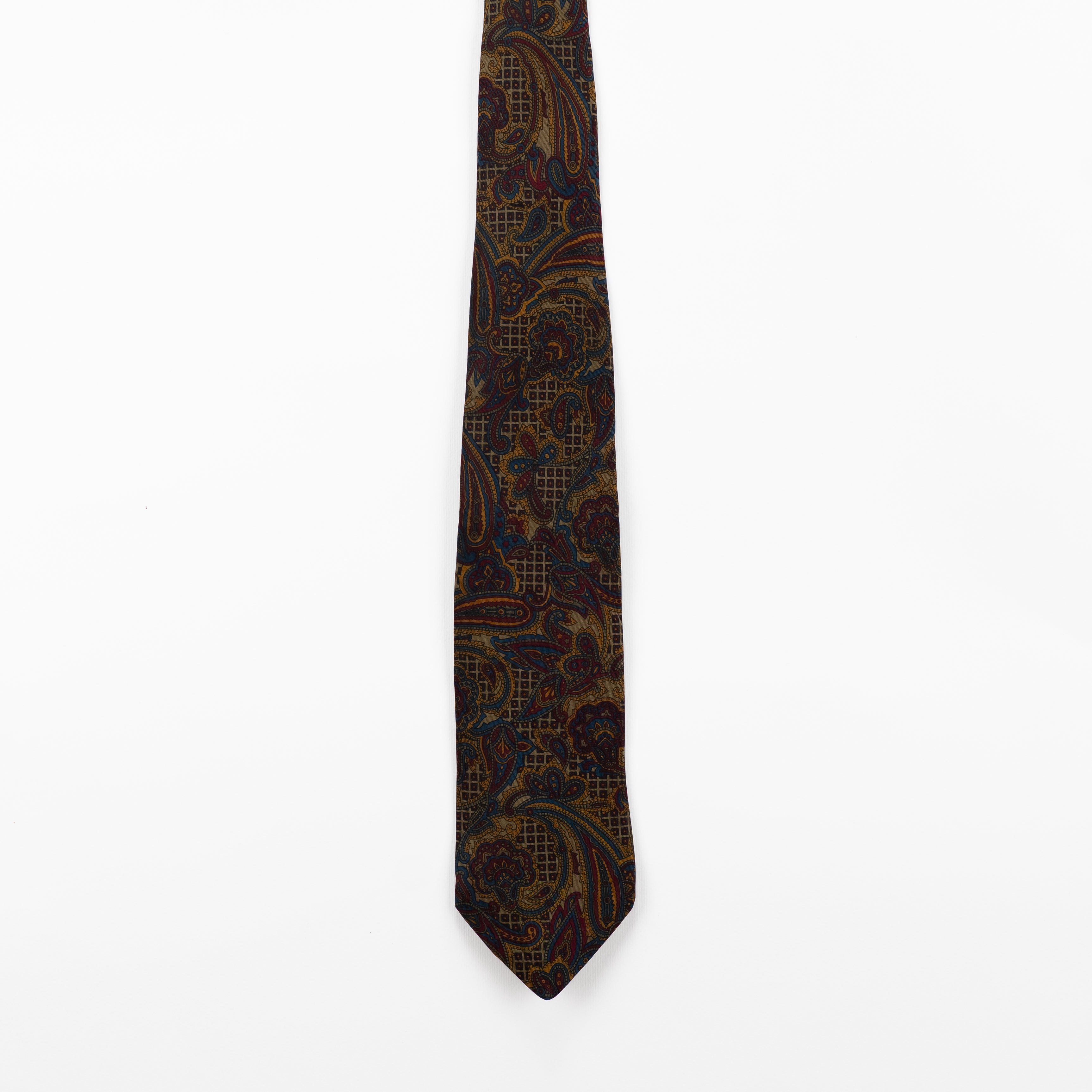 Cravatta Vintage fantasia Paisley 100% Seta