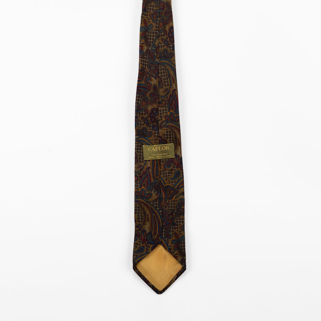 Cravatta Vintage fantasia Paisley 100% Seta