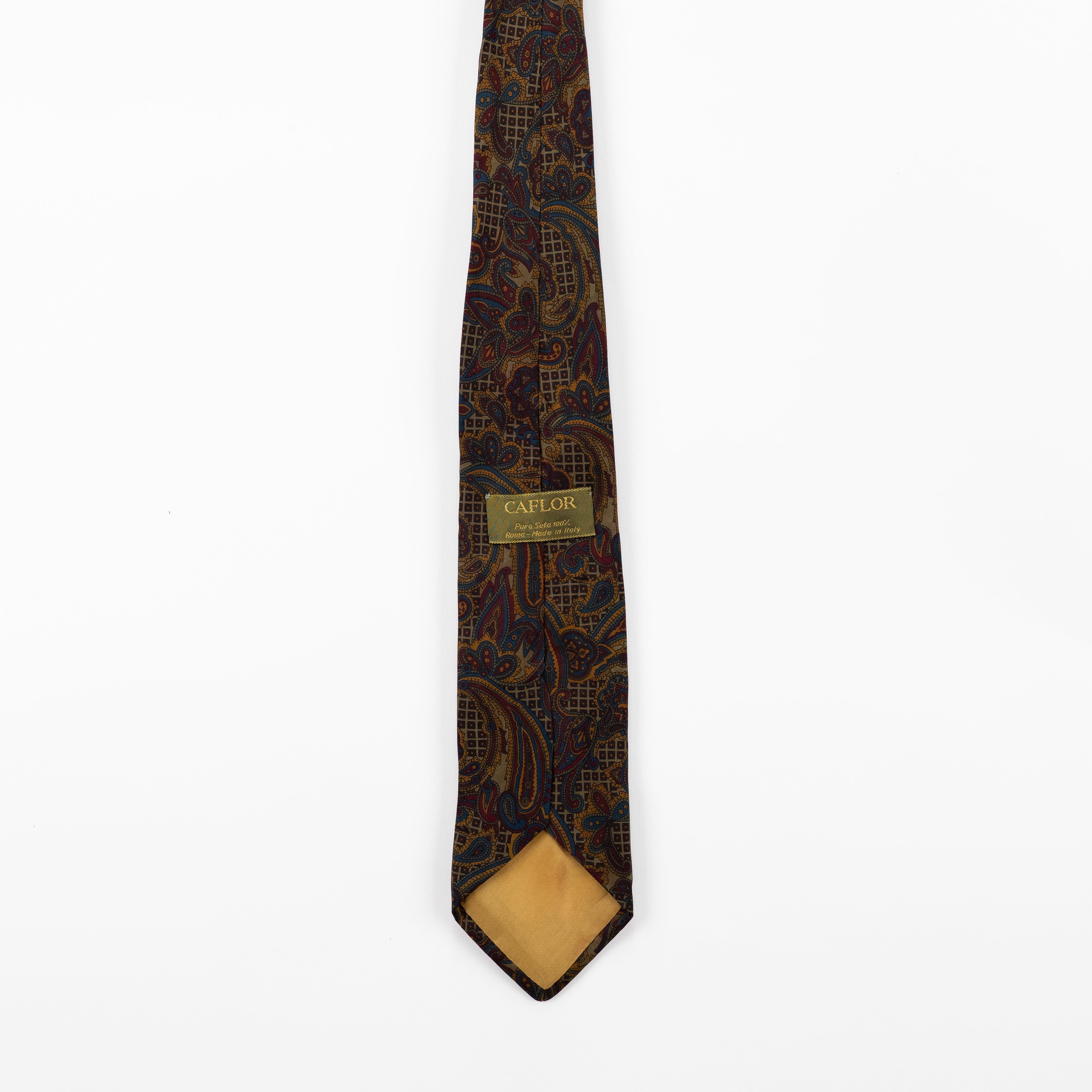 Cravatta Vintage fantasia Paisley 100% Seta