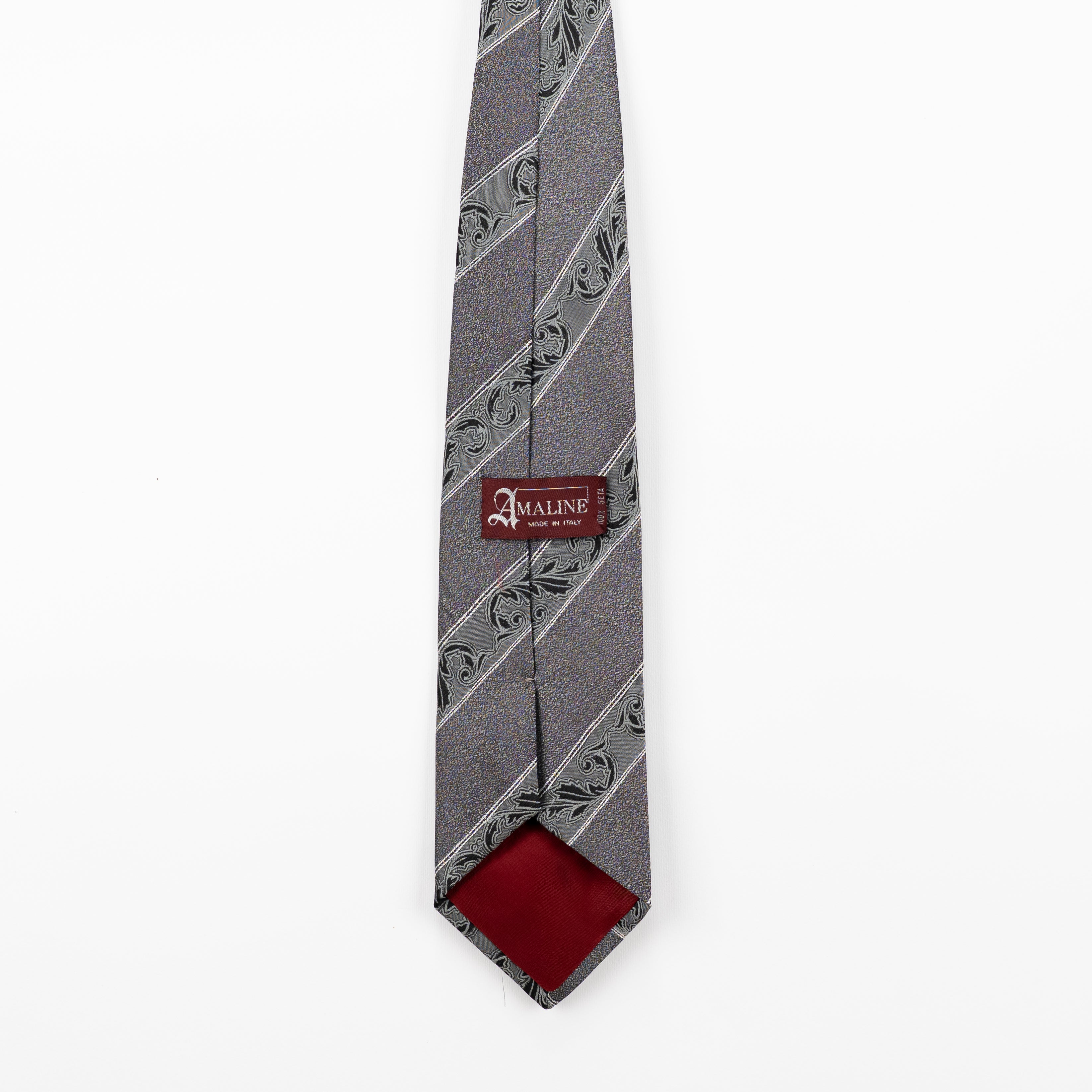Cravatta Vintage fantasia Geometrica e Ornamentale 100% Seta