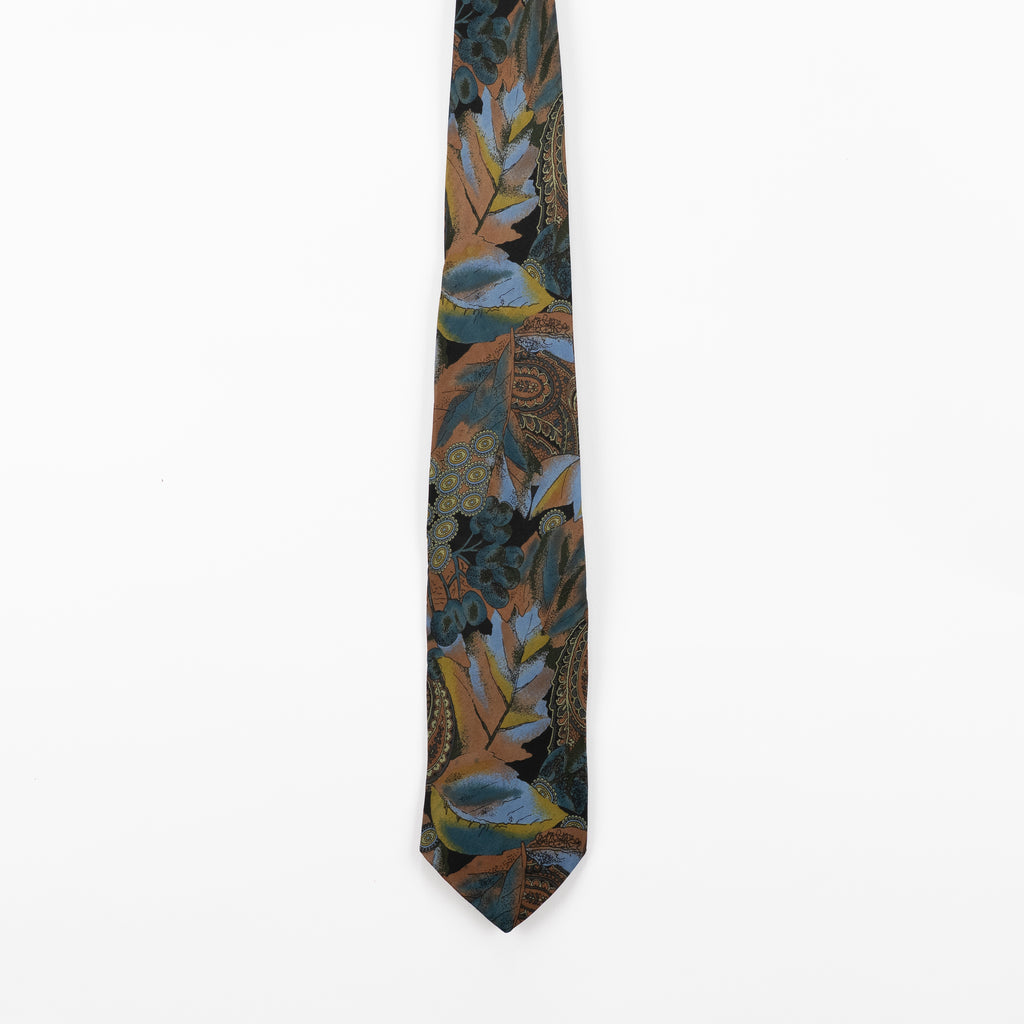 Cravatta Vintage fantasia Floreale 100% Seta