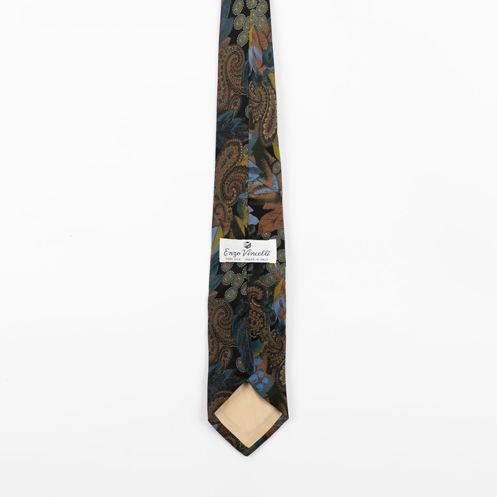 Cravatta Vintage fantasia Floreale 100% Seta