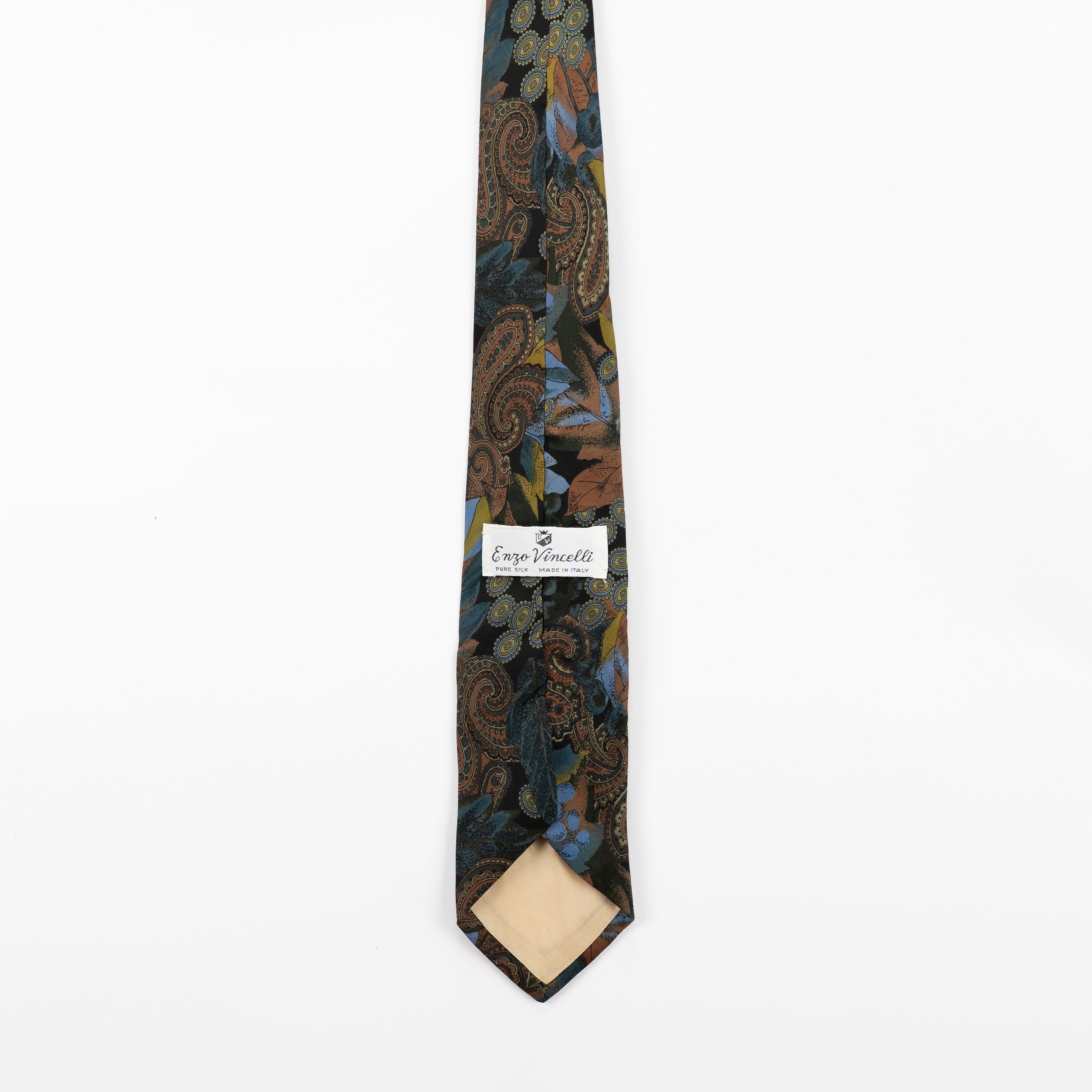 Cravatta Vintage fantasia Floreale 100% Seta