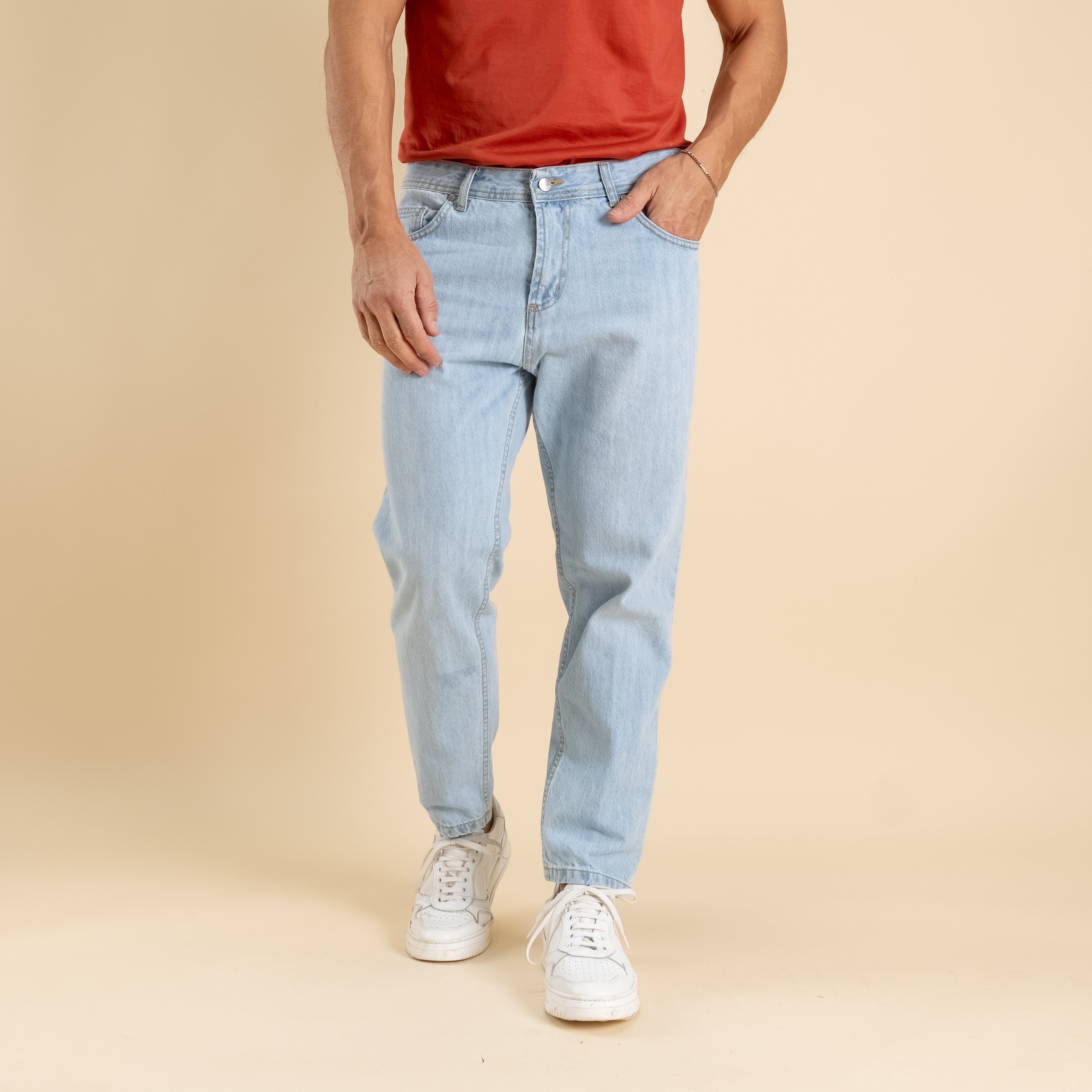 Jeans sartoriale lavaggio chiaro - Denim