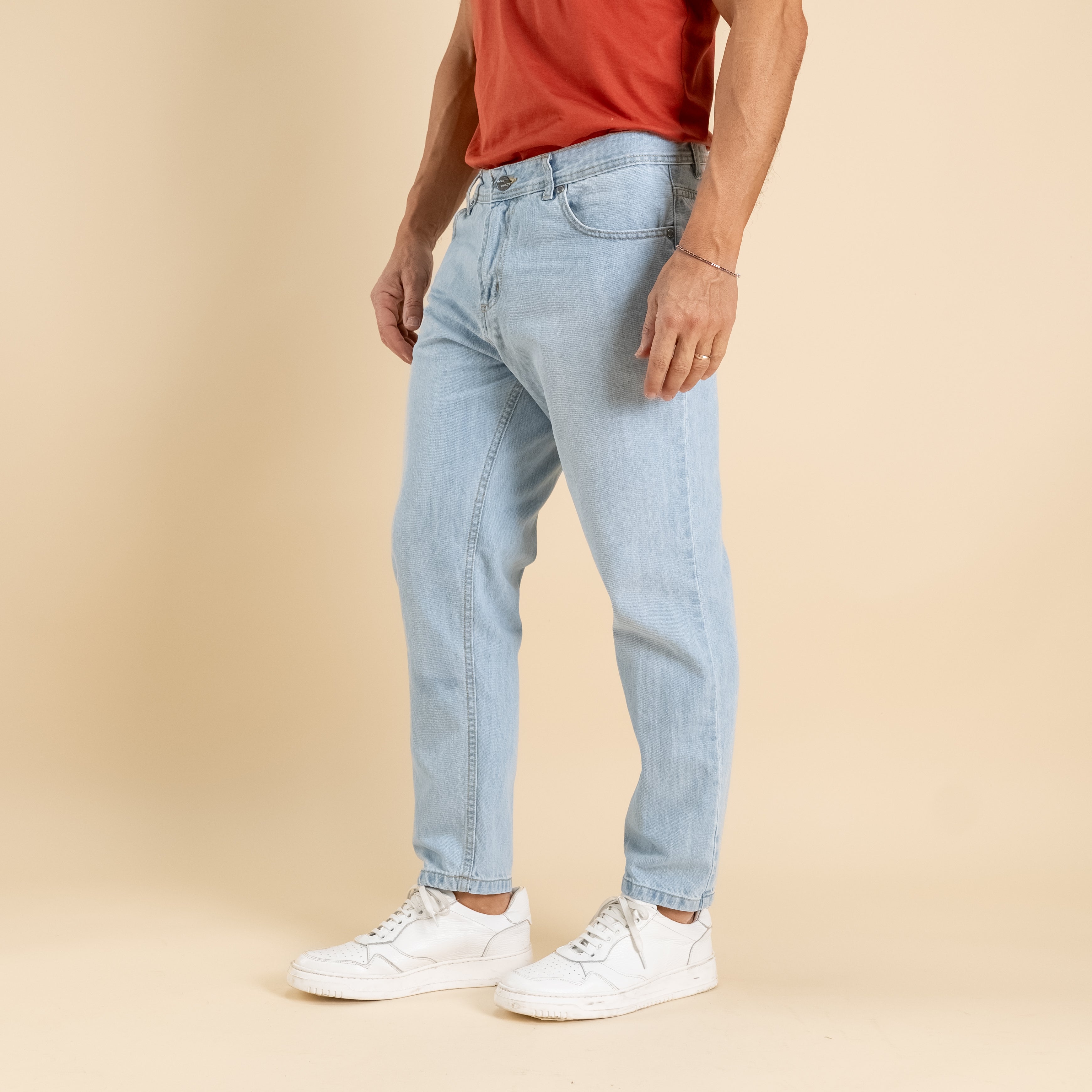 Jeans sartoriale lavaggio chiaro - Denim