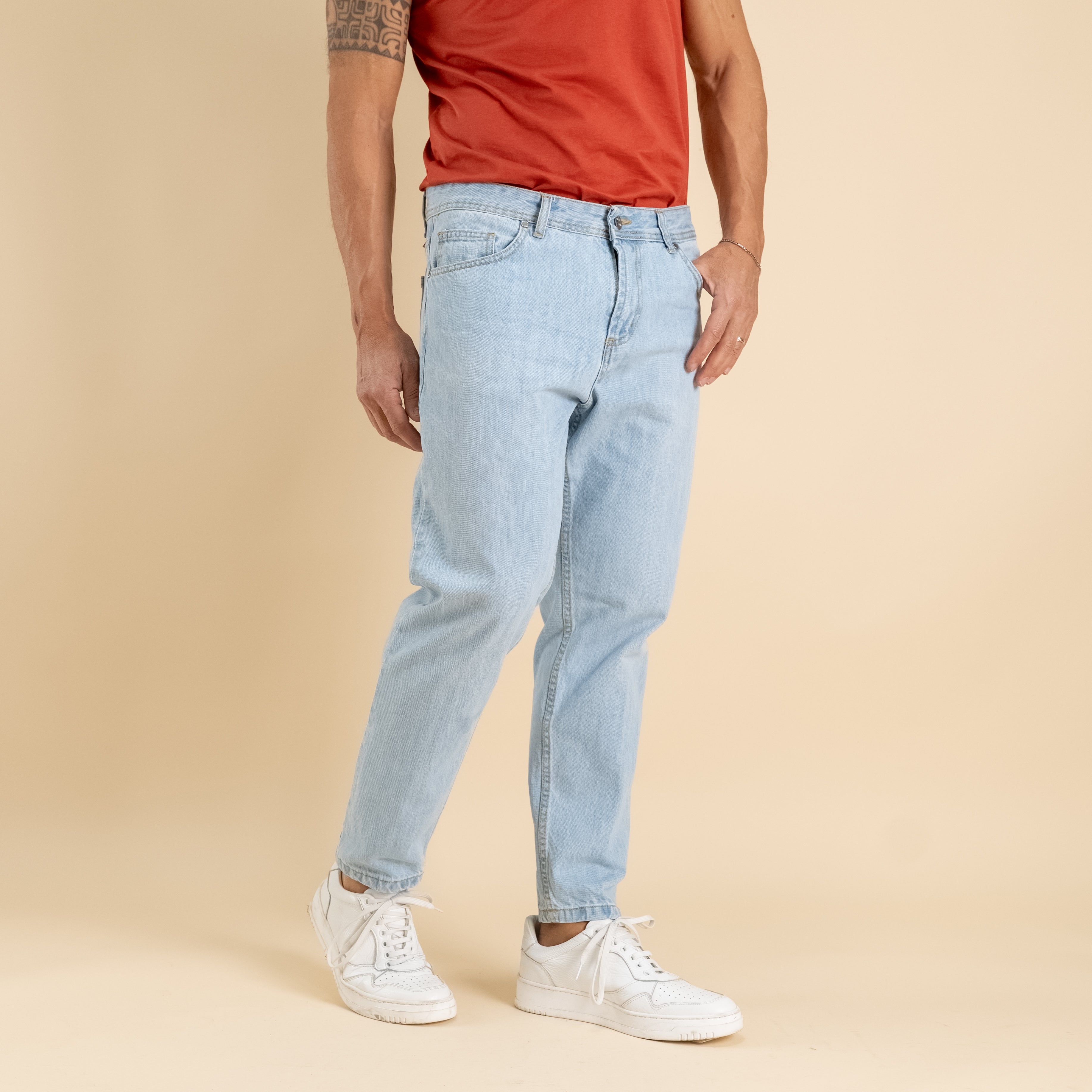 Jeans sartoriale lavaggio chiaro - Denim