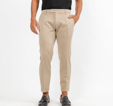 Pantalón Clásico con Pinzas - Beige 