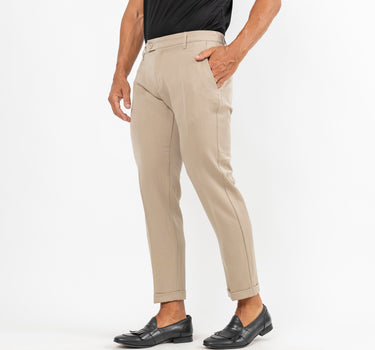 Pantalón Clásico con Pinzas - Beige 