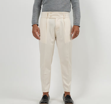 High waisted trousers with band