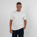 Camiseta regular de algodón 16/1 - Blanca