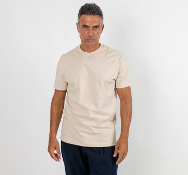 T-shirt regular in cotone 16/1 - Beige