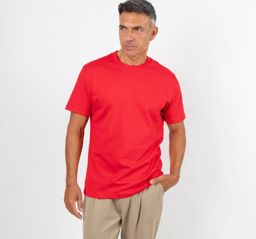 T-shirt regular in cotone 16/1 - Rosso