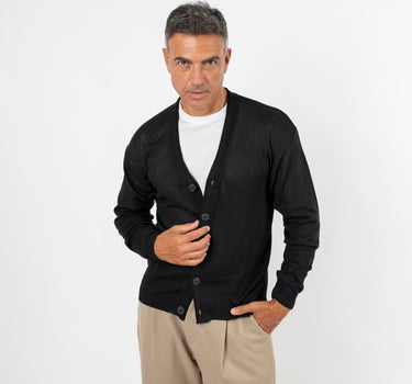 Cardigan leggero scollo a V - Nero