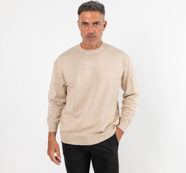 Maglia in filo con manica lunga - Beige