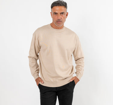 Maglia in filo con manica lunga - Beige