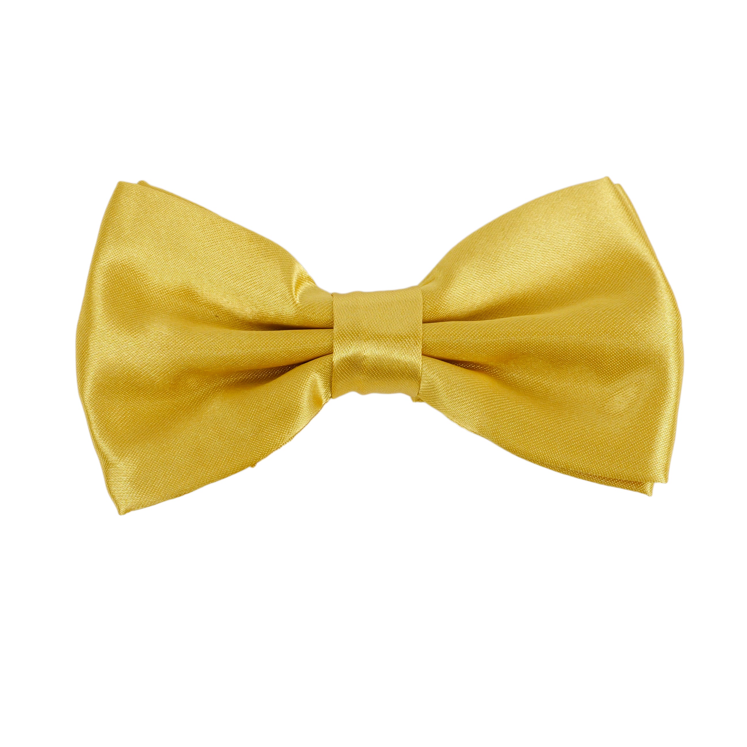 Silk-Effect Bow Tie with Adjustable Hook Closure - Yellow