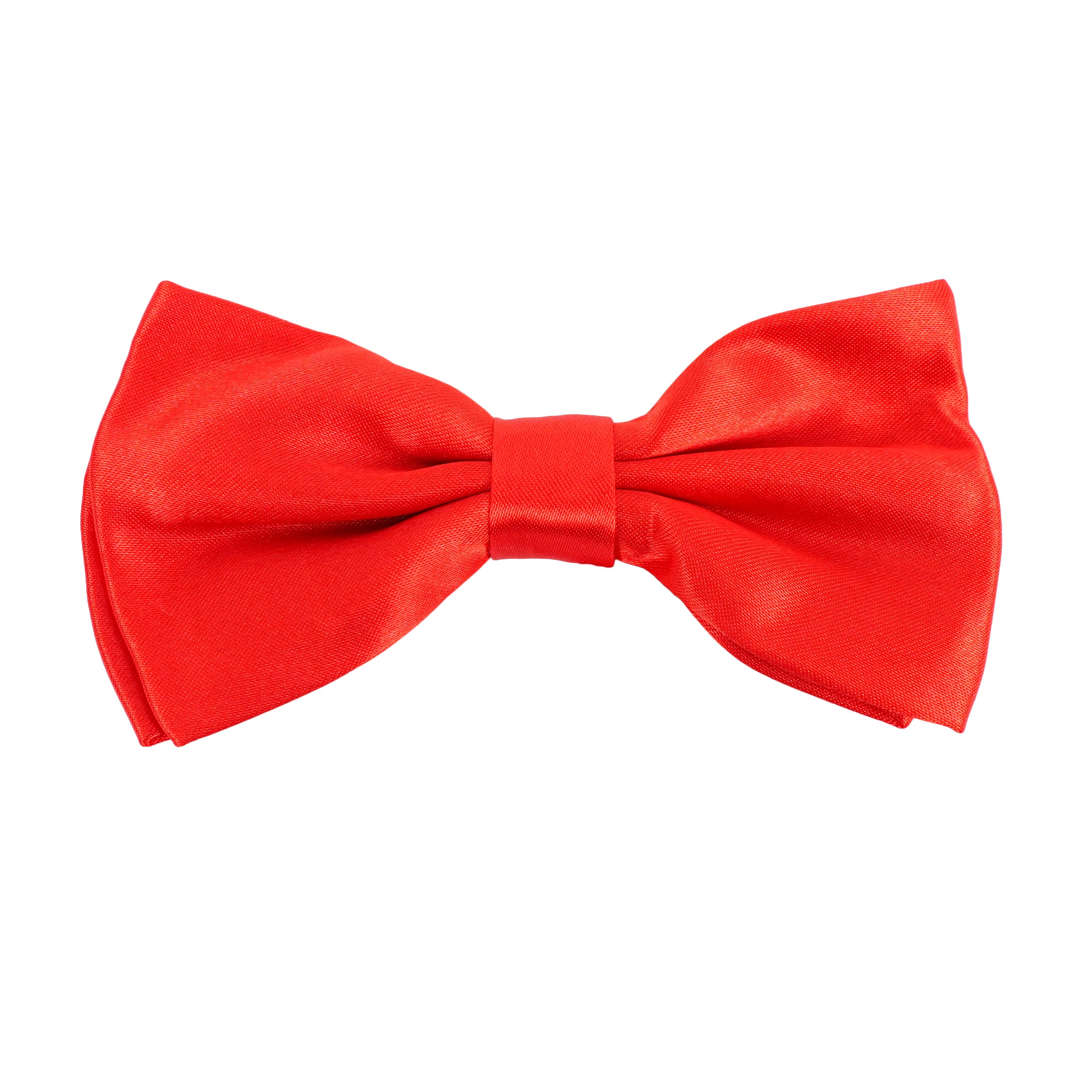 Silk-Effect Bow Tie with Adjustable Hook Closure - Red