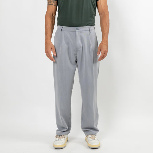 Pantalone palazzo con molla sul retro - Grigio