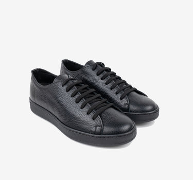 Sneaker in vera pelle bottolata - Nero